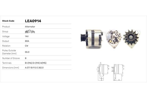 Alternatör  LUCAS ELEKTRIK LEA0914