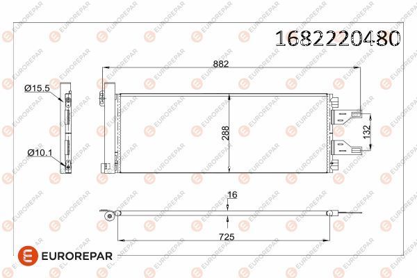 Klima Radyatörü  Fiat Ducato Maxi Kamyonet 35 (09.2006->)  EUROREPAR 1682220480