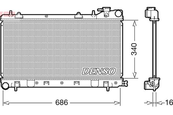 Su Radyatörü  DENSO DRM36017