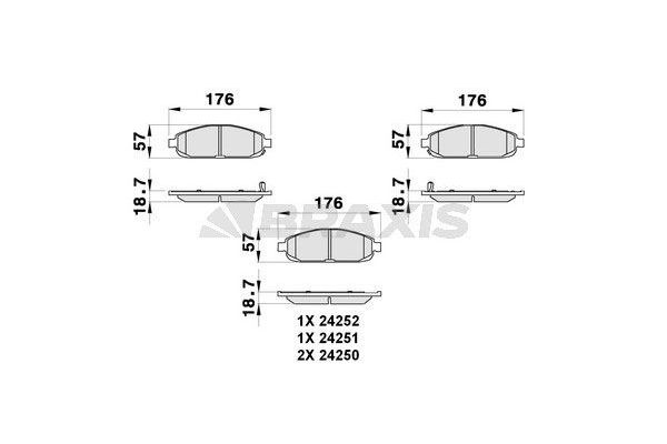 Fren Disk Balata Ön BRAXIS AB0291