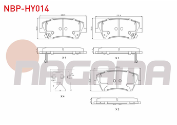Fren Disk Balata Ön NAGAMA NBP-HY014  