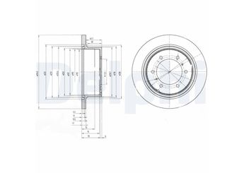 Fren Disk Ayna Arka Sağ ve Sol DELPHI BG3105  MB618797