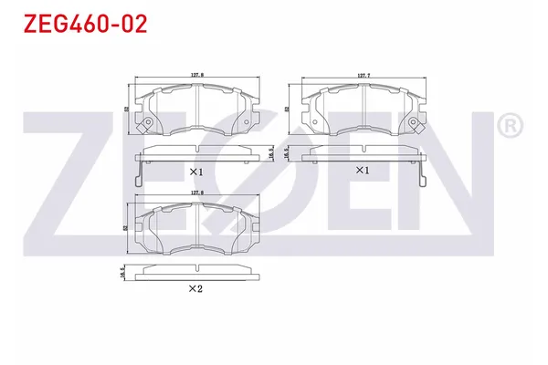 Fren Disk Balata Ön Mitsubishi Colt (C50A)(1989->)  ZEGEN ZEG460-02