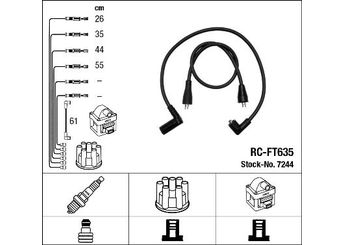 Buji Kablosu  NGK 7244  