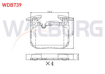 Fren Disk Balata Ön WALBURG WDB739  