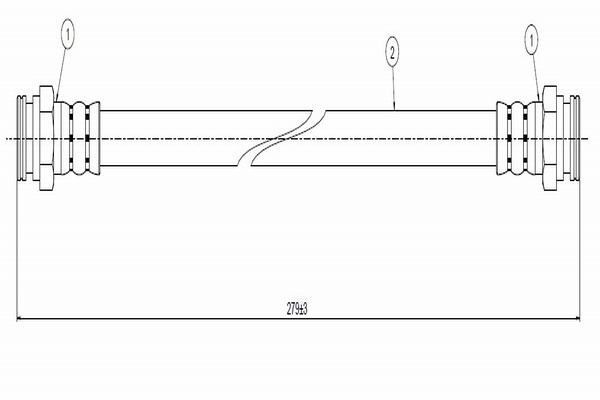 Fren Hortumu Arka Sağ veya Sol Ford Capri (1978->)  CAVO C800 031A