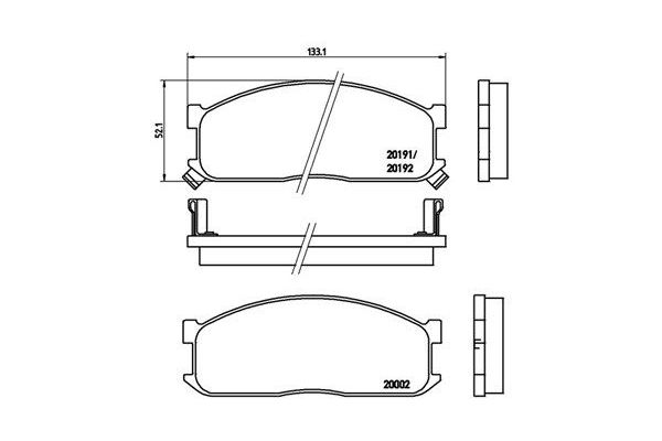 Fren Disk Balata Ön Mazda E-Serie E2200 (1984->2002)  MAGNETI MARELLI 363700449010