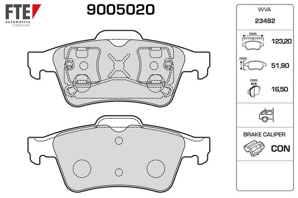 Fren Disk Balata Arka Nissan Primera Lim. (P12)(12.2001->)  FTE 9005020