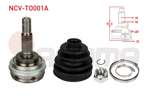 Aks Kafası Ön Dış Sağ veya Sol NAGAMA NCV-TO001A