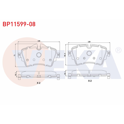 Fren Disk Balata Ön MINI Clubman (F54)(2015->)  VEKA BP11599-08