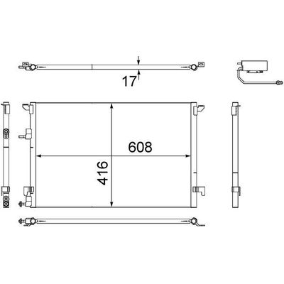 Klima Radyatörü  Saab 9-3 4 Kapı (2008->)  MAHLE AC 498 000S