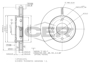 Fren Disk Ayna Ön Sağ ve Sol MGA 50290  4605A068 M4605A068 4544200001