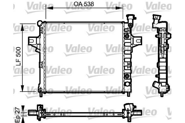 Su Radyatörü  Jeep Grand Cherokee (WJ/WG)(1999->)  VALEO 735051