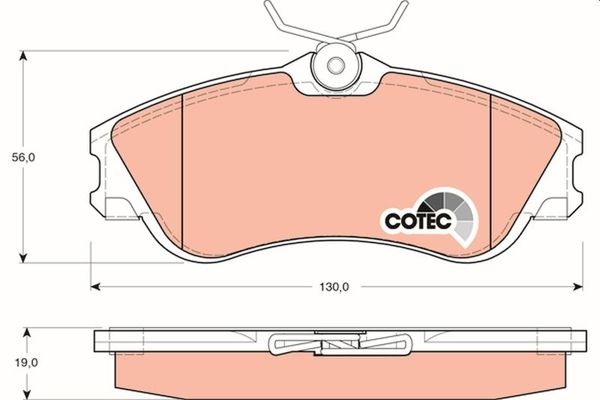 Fren Disk Balata Ön Peugeot 206 Sedan (09.2006->)  TRW GDB1295