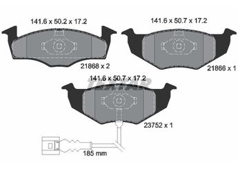 Fren Disk Balata Ön TEXTAR 2186801  6Q0698151B