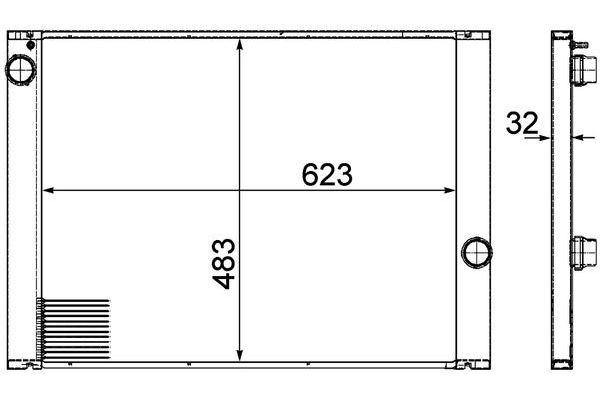Su Radyatörü  BMW 6 Serisi Coupe (E63)(2003->)  MAHLE CR 1067 000P