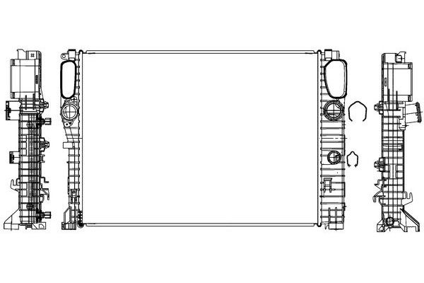 Su Radyatörü  Mercedes CLS (BM 219)(06.2004->)  MAHLE CR 37 000S