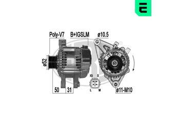 Alternatör  ERA 209427A  104210 2706031010 27060-31010 2706031011 27060-31011