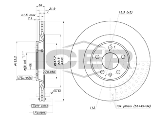 Fren Disk Ayna Arka Sağ ve Sol WALBURG WBD1378  4H0615601D 4H0615601H 4H0615601K 4H0615601Q 80A615601A 80A615601C 8W0615601E 8W0615601K 95B615601A 95B615601F 95B615601G