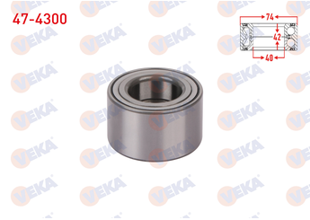 Teker Rulmanı Ön Sağ veya Sol VEKA 47-4300  90080 36087 4357004010 43570-04010 435700C010 43570-0C010 435700C011 43570-0C011 4357060010 43570-60010 4357060011 43570-60011 4357060020 43570-60020 9008037030 90080-37030 90366F0002 90366-F0002 90366T0061 90366-T0061 90369T0003 90369-T0003