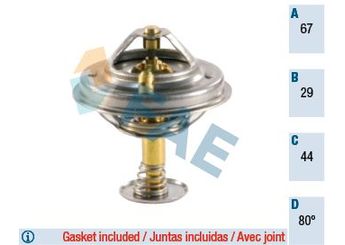 Termostat 80 °C  FAE 5307880  A1162000315 42033975 004 203 39 75 1162000315 116 200 03 15