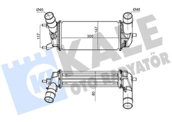 Turbo Radyatörü  MGA 80761  2068430 2163154 H1BG6K775AB H1BG6K775AC