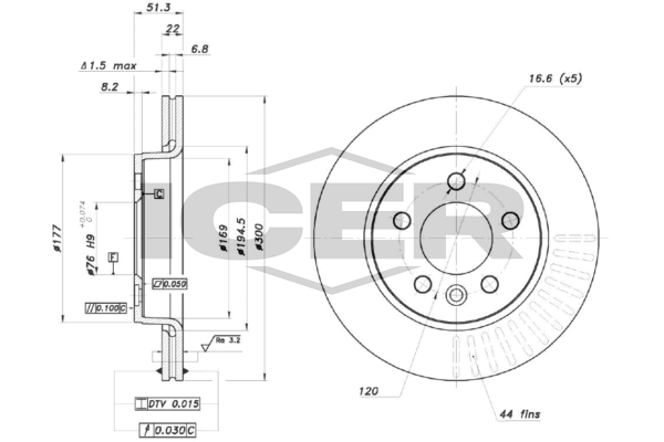 Fren Disk Ayna Arka Sağ ve Sol Volkswagen Crafter Grand California (SC)(01.2019->)  WALBURG WBD1395CD