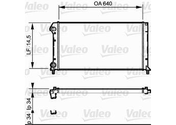 Su Radyatörü  VALEO 735171  A2105005803 46749005 46749018 46767293 46803035 46803039 51779231 51779232 51867711