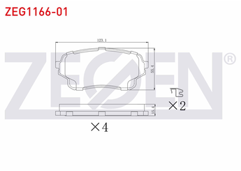 Fren Disk Balata Ön ZEGEN ZEG1166-01   5520050J01 5520050J02 5520050J02000 55200-50J02 55200-50J01 55200-50J02-000