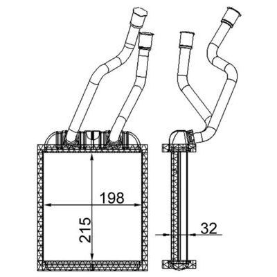 Kalorifer Radyatörü  Porsche Cayenne (Typ 9PA1)(01.2007->)  MAHLE AH 180 000S