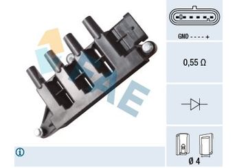 Ateşleme Bobini  VALEO 245135  55208723 55200112 55200486 1535713 1671690 9S5112029AA 9S5112029AB 55228006 9S51-12029-AA 9S51-12029-AB 138727