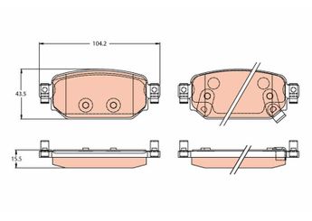 Fren Disk Balata Arka TRW GDB2172  BAY02643ZA