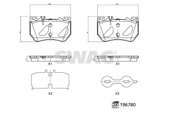 Fren Disk Balata Ön Mercedes E -Serisi Sedan (BM 214)(06.2023->)  SWAG 33 11 2340