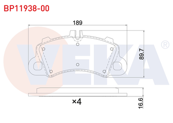 Fren Disk Balata Ön VEKA BP11938-00  