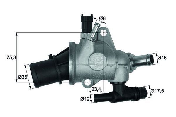 Termostat  Alfa Romeo Giulietta (191)(2010->)  MAHLE TI 142 83