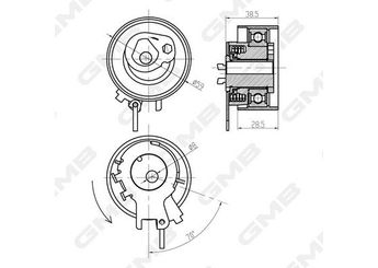 Triger Gergi Rulmanı  GMB GTB0320  130705295R 130701564R 13 07 015 64R 13 07 052 95R 1307700Q0A 13077-00Q0A 1307700Q0B 13077-00Q0B 1307700QAG 13077-00QAG 1307700QAL 13077-00QAL 7711115394 77 11 115 394 8200035827 82 00 035 827 8200103069 82 00 103 069 8200454895 82 00 454 895 8200704394 82 00 704 394