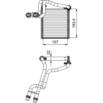 Kalorifer Radyatörü  Volkswagen Jetta VI (163)(09.2014->)  VALEO 811536