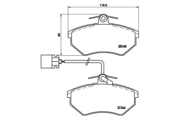 Fren Disk Balata Ön Volkswagen Golf III (1H1)(11.1991->1997)  BREMBO P 85 034