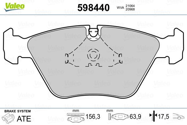 Fren Disk Balata Ön Jaguar XK (XK8/XKR) Coupe (X100)(10.1996->)  VALEO 598440