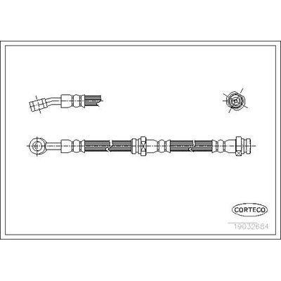 Fren Hortumu Arka Sağ Hyundai Coupe (RD)(2000->)  CORTECO 19032684