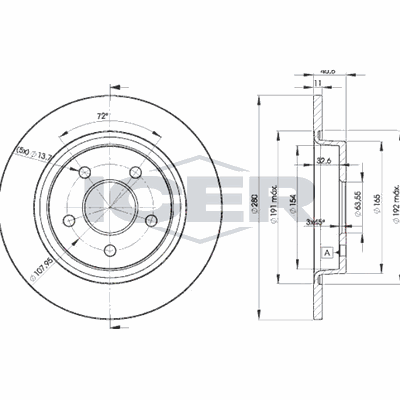Fren Disk Ayna Arka Sağ ve Sol SWAPP 43427