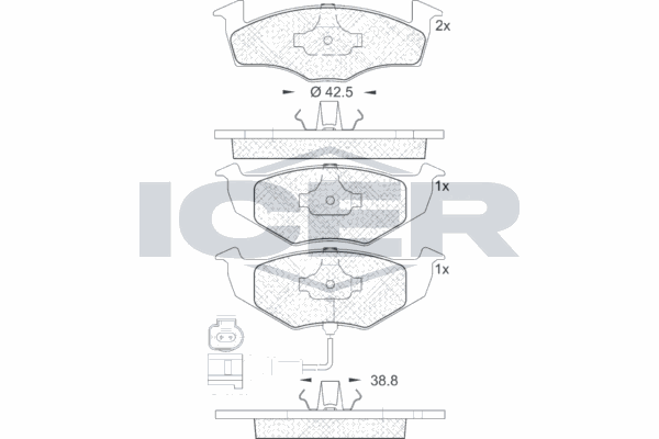 Fren Disk Balata Ön Volkswagen Polo IV (9N3)(04.2005->2009)  MAGNETI MARELLI 323700013300