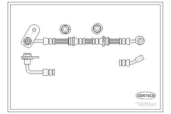 Fren Hortumu Ön Sağ veya Sol OSSCA 01216