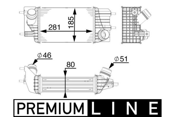 Turbo Radyatörü  Nissan Pulsar (C13M)(2014->)  MAHLE CI 154 000P