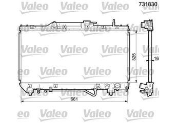 Su Radyatörü  VALEO 731830  1640003100 16400-03100 1640074790 16400-74790 1640074840 16400-74840