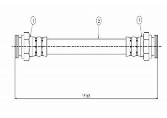 Fren Hortumu Arka Sağ veya Sol CAVO C800 435A  1H0611775 486611775A