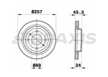 Fren Disk Ayna Ön Sağ ve Sol BRAXIS AE0405  5171238100 51712-38100