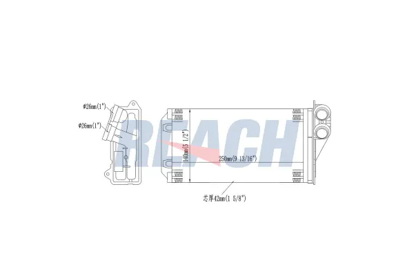 Kalorifer Radyatörü  Peugeot 1007 (04.2005->)  MGA 81260