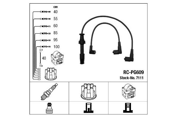 Buji Kablosu  Citroen XM 5 Kapı (10.1989->)  NGK 7111