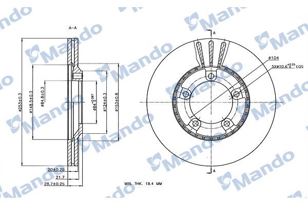 Fren Disk Ayna Ön Sağ ve Sol MANDO MBC030106